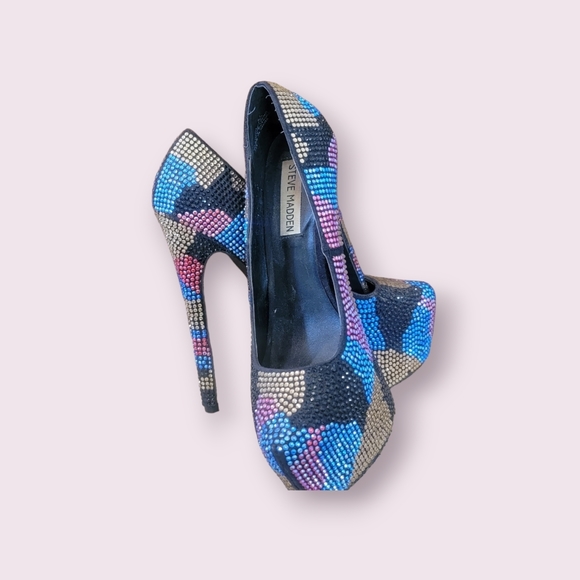 Steve Madden Dyvinal Rhinestone Heels - Picture 2 of 3